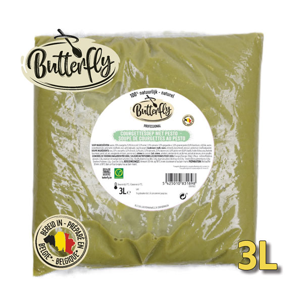 Courgettesoep met pesto 3L