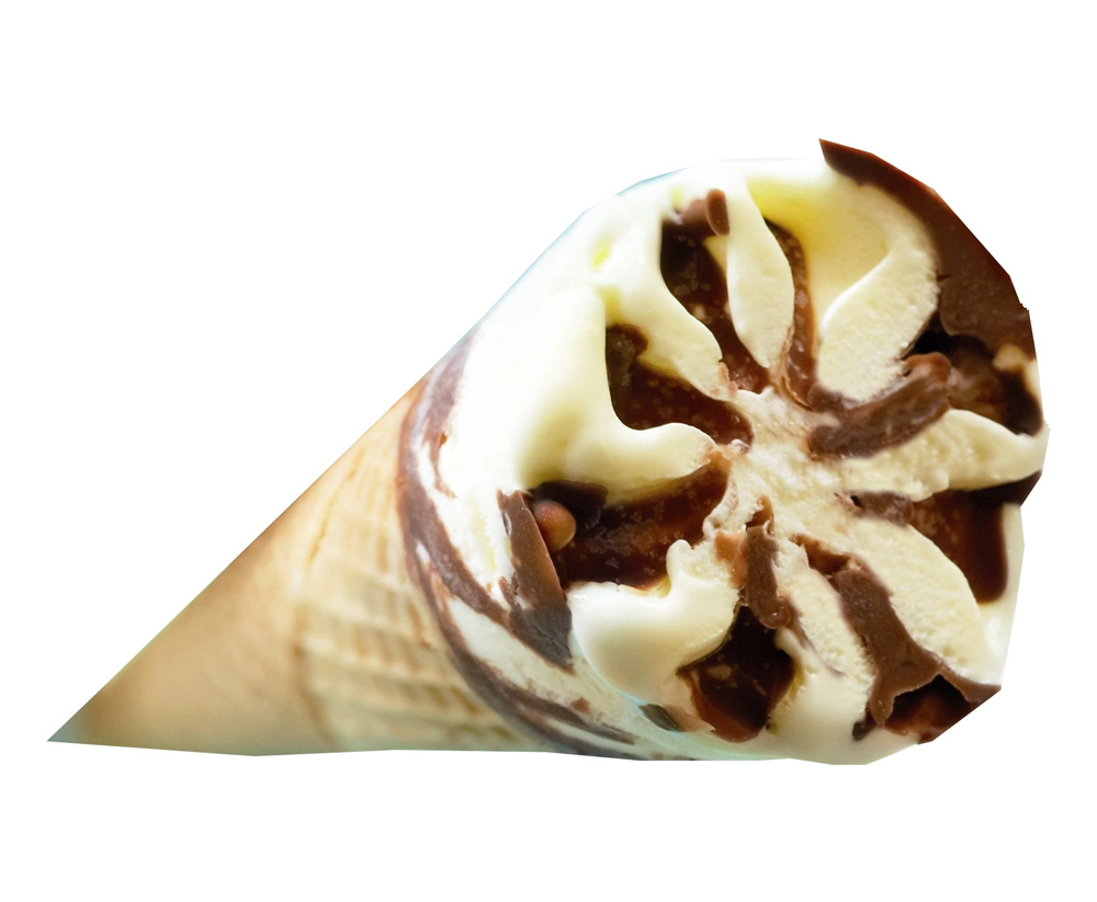Cornets glacés vanille-chocolat x14