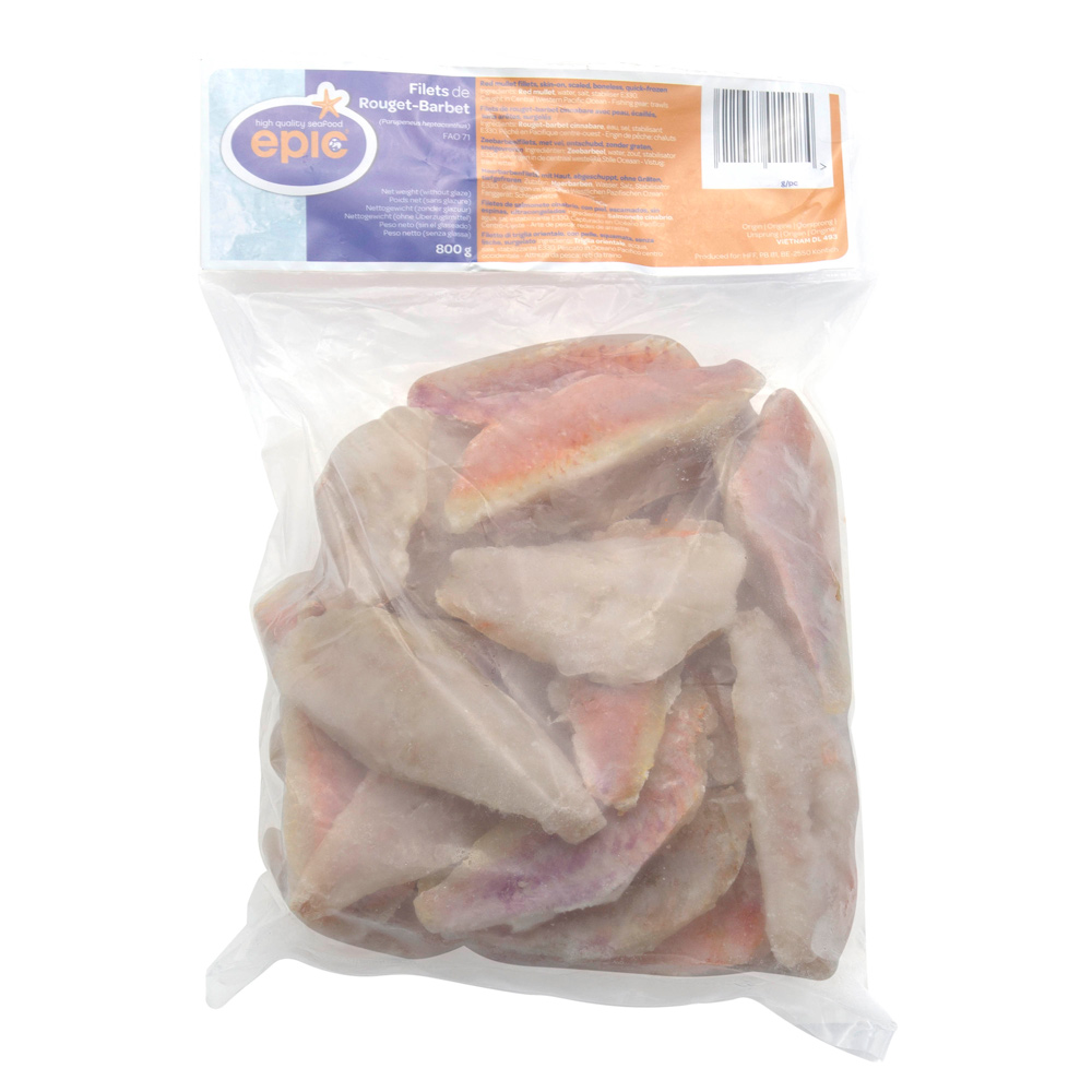 Zeebarbeel filets met vel 40-80g/st 800g