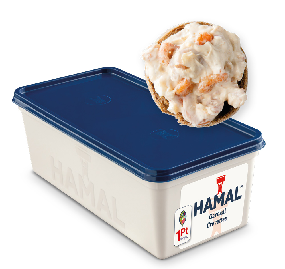 Garnaalsalade van roze en grijze garnalen 1kg