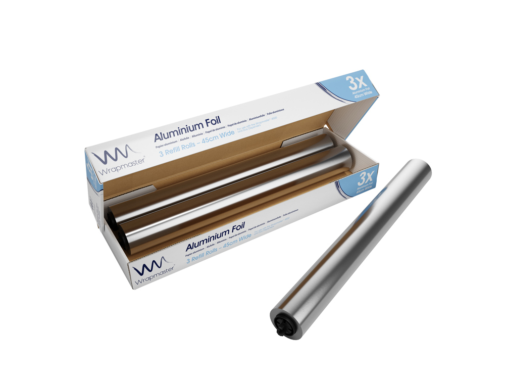 Aluminiumfolie wrap master vulling 45cm 150m 3st