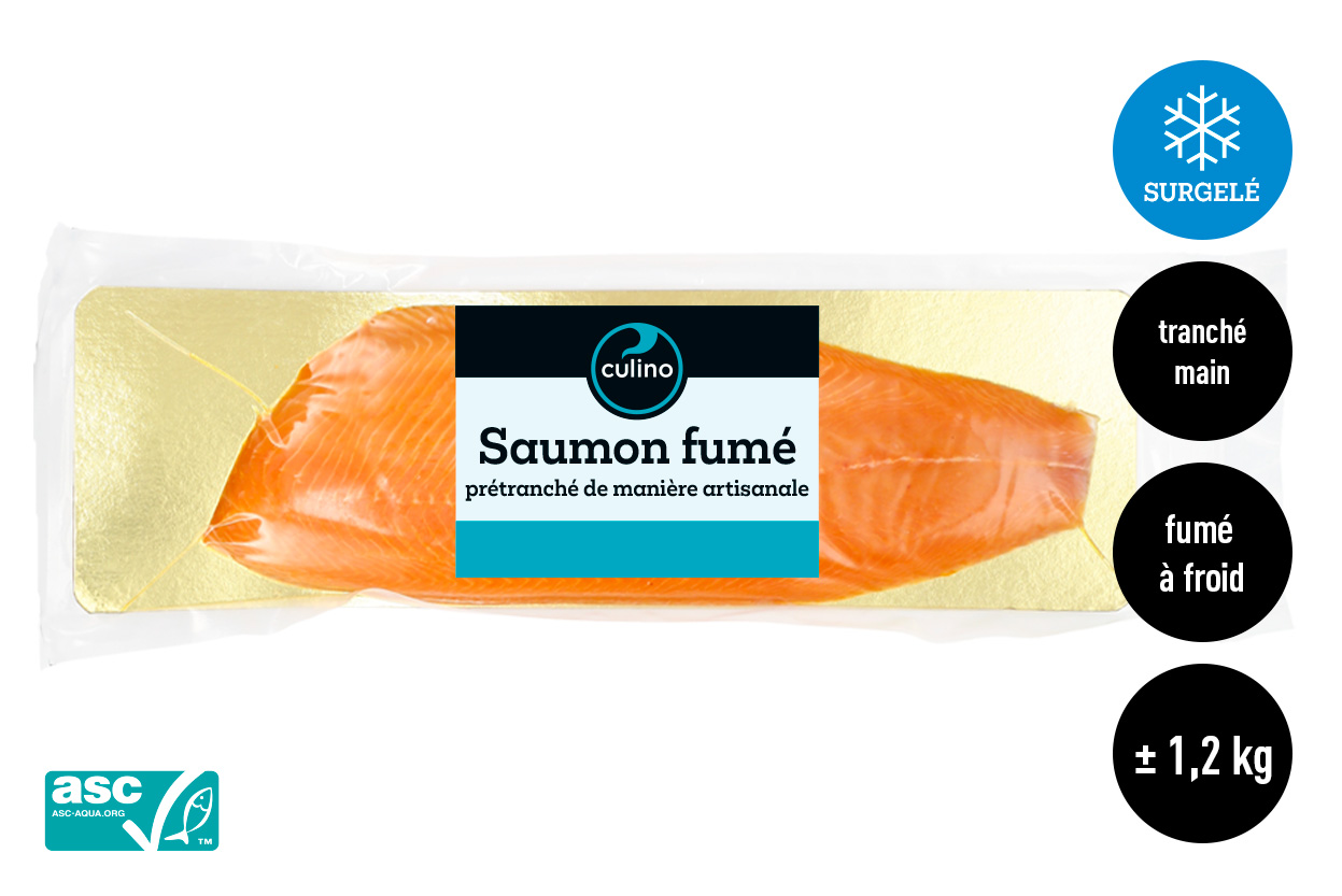 Saumon fumé prétranché ASC ±1kg