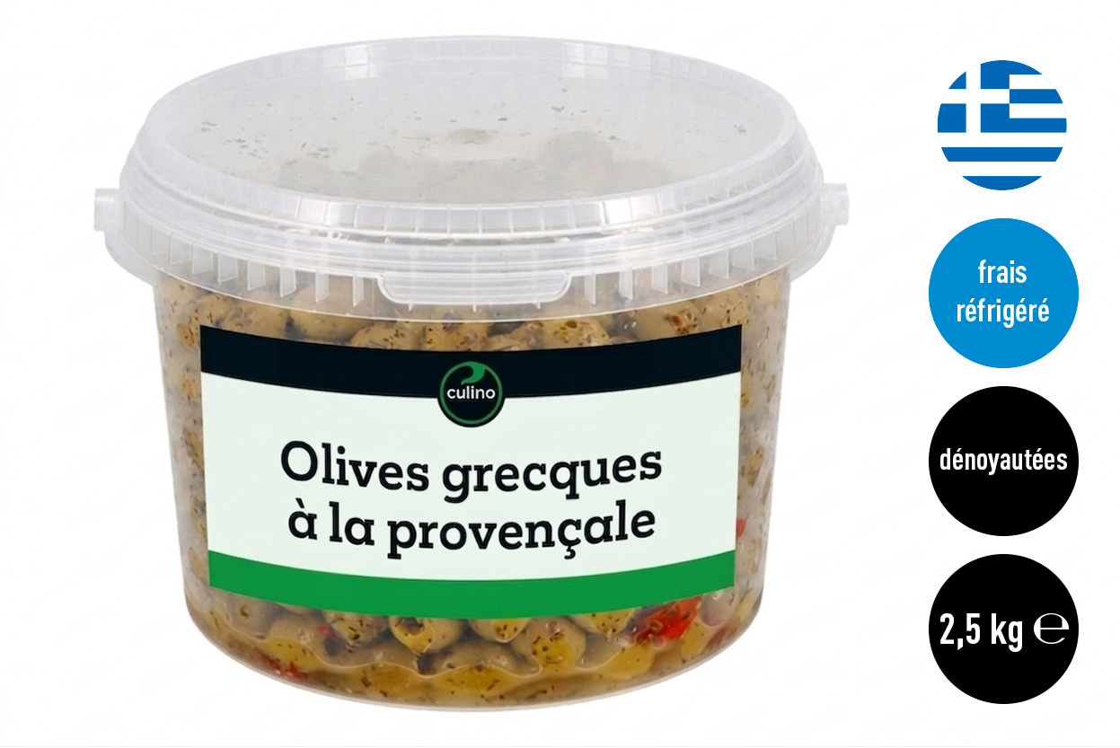 Olives grecques à la provençale dénoyautées 2,5kg