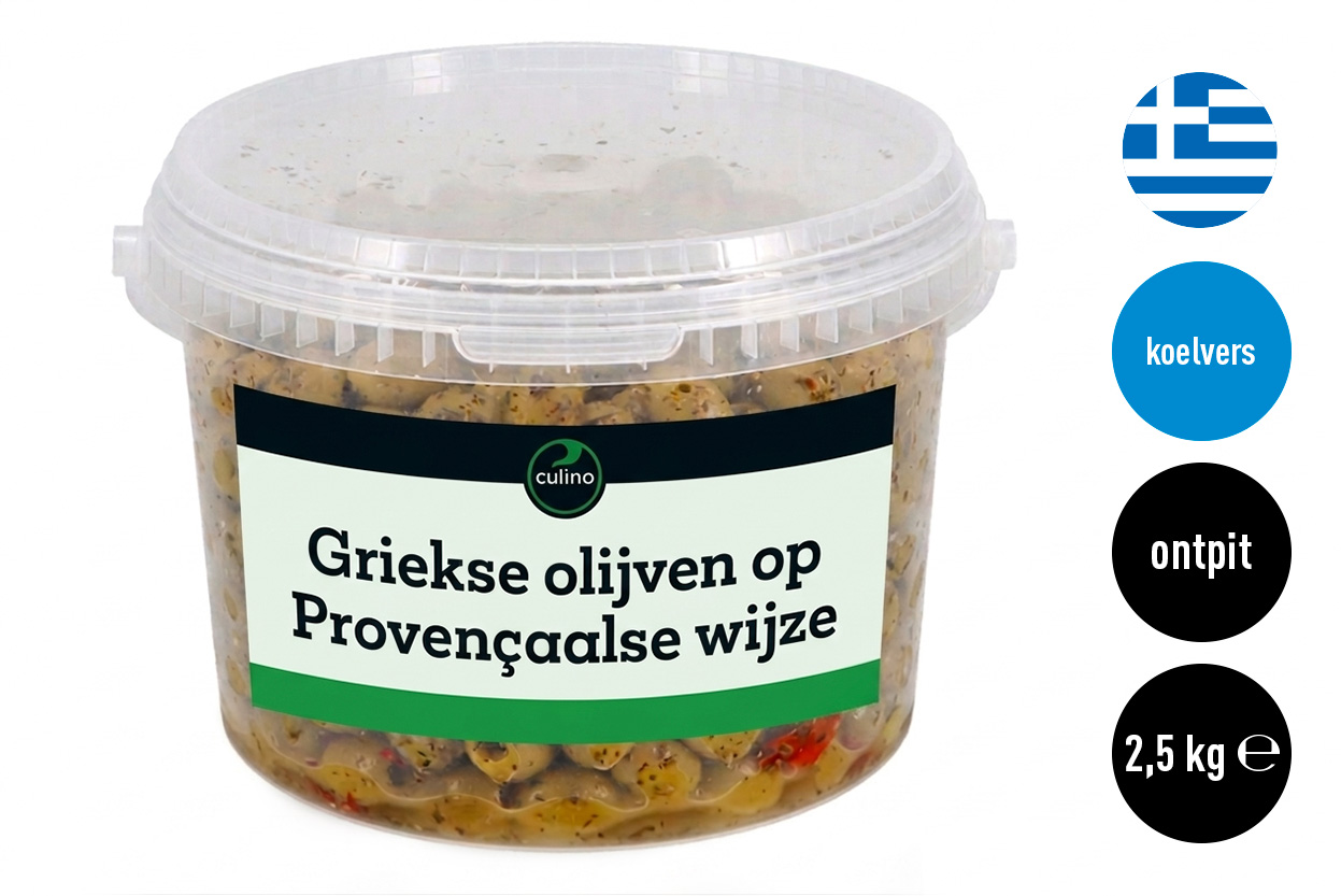 Olijven op Provençaalse wijze zonder pit 2,5kg