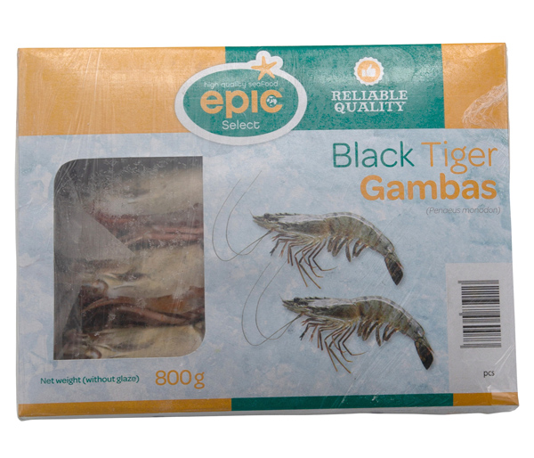Gamba black tiger heel(8-12st)800g