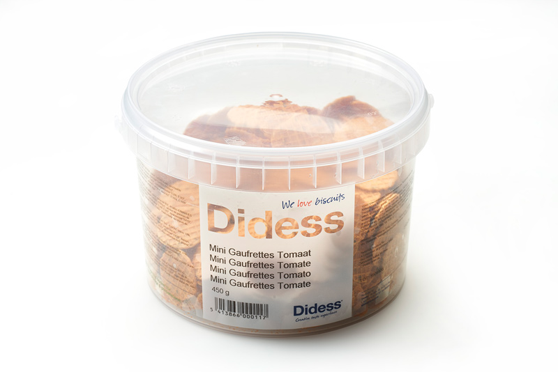 Mini gaufrettes tomaat-basilicum 450g