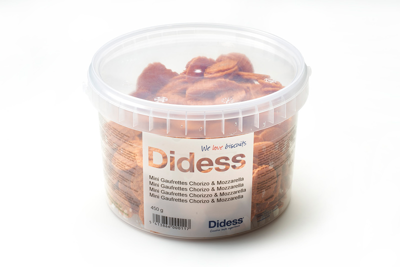 Mini gaufrettes chorizo-mozzarella 450g