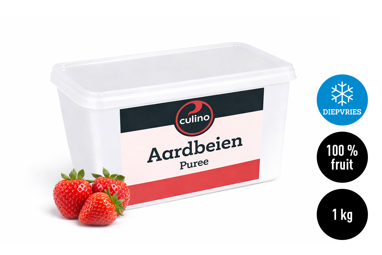 Aardbeienpuree 100% fruit 1kg