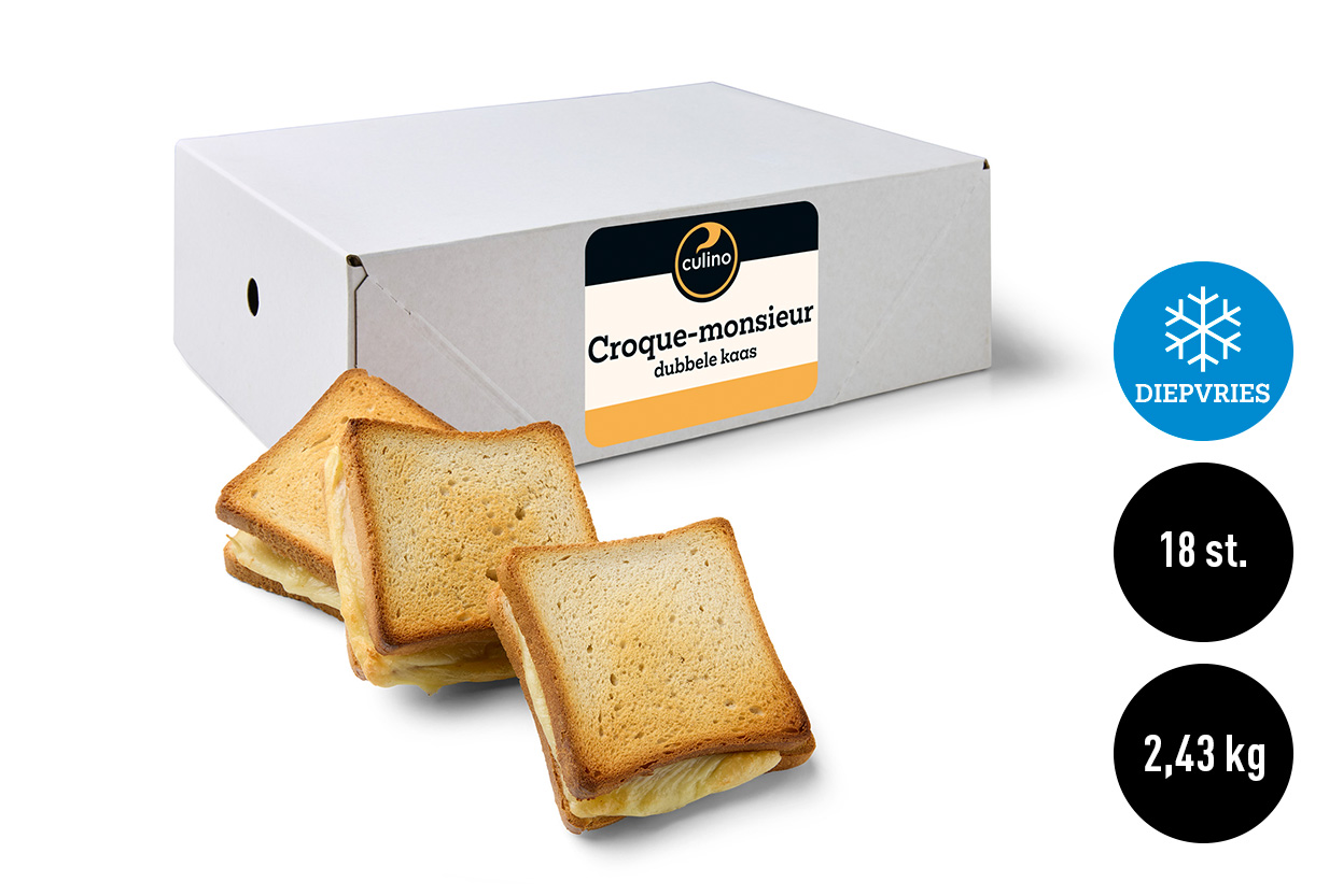 Croque monsieur dubbele kaas 135gx18