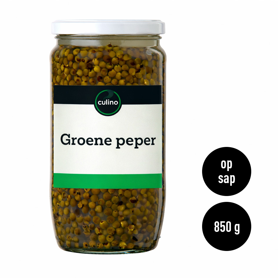 Groene peperbolletjes op sap 850g