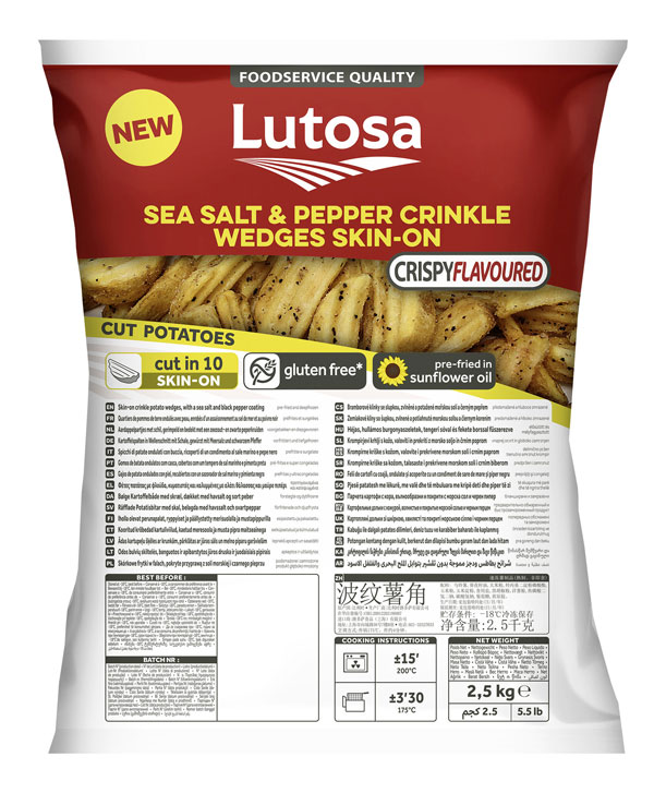 Wedges zeezout&zwarte peper skin-on 2,5kg