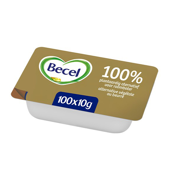 Roomboter in cups Becel 70% VG vegan 10gx100