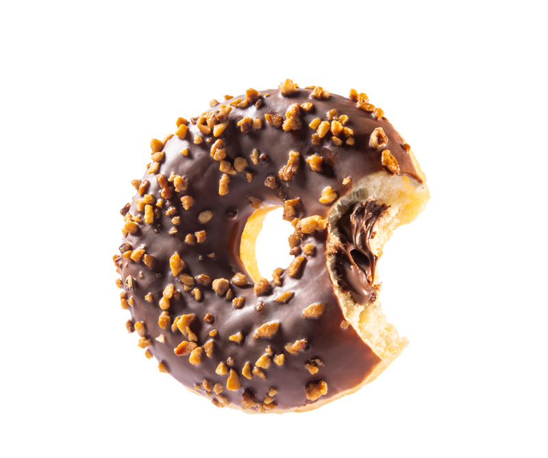 Donut gevuld met hazelnoot 69gx36