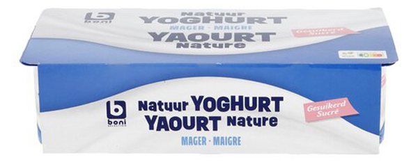 Yaourt nature sucré maigre 125gx8