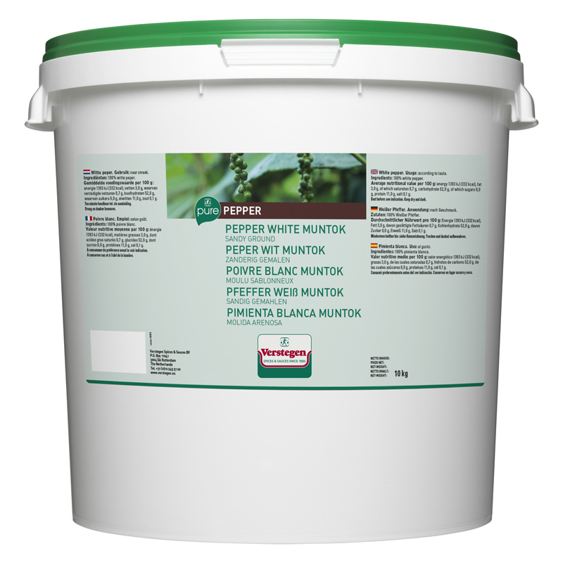 Muntok witte peper gemalen 10kg