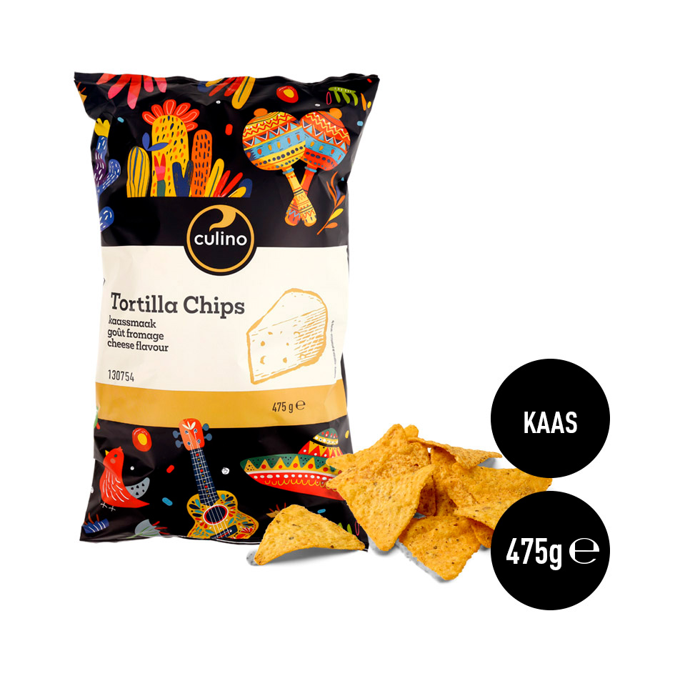 Tortilla chips cheese flavour 475g