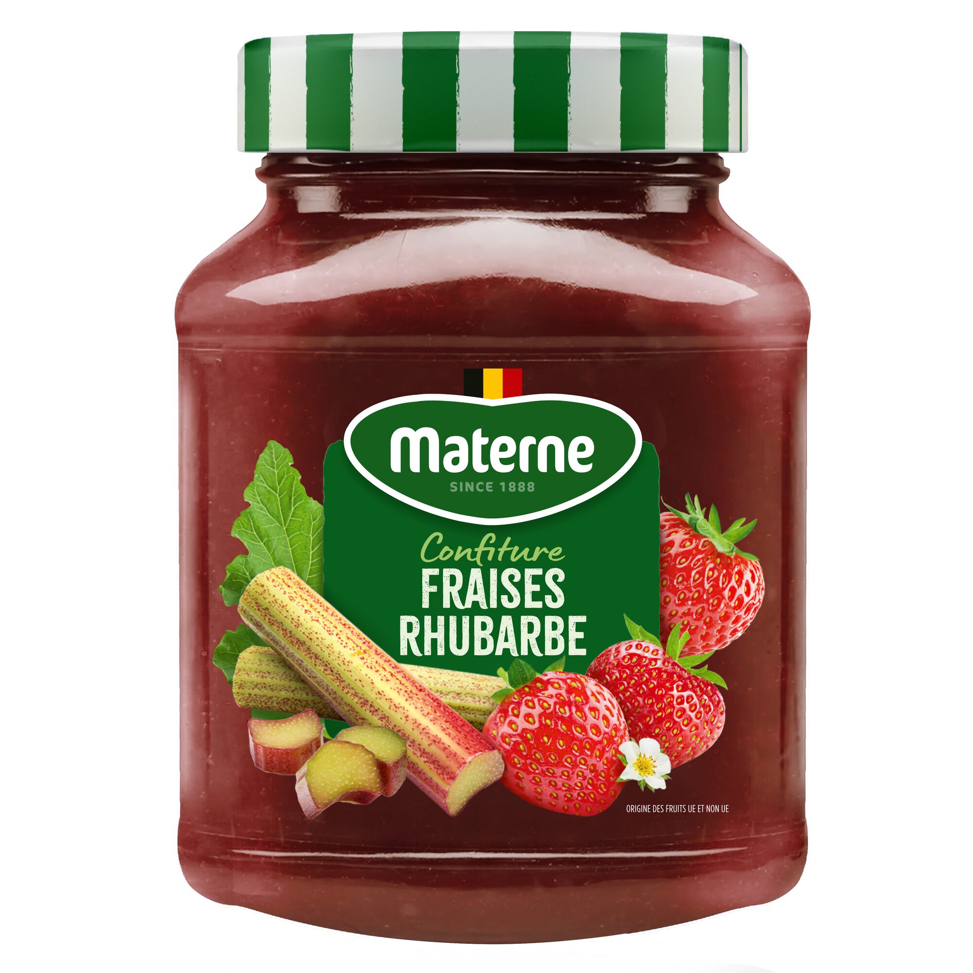 Confiture de fraises-rhubarbe 50% 450g