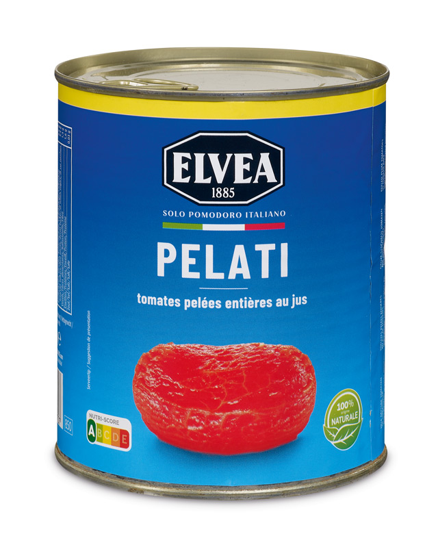 Tomates pelées/entières au jus de tomates 800g