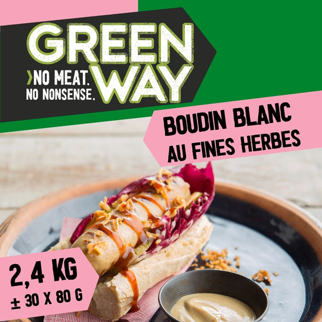 Saucisse blanc aux fines herbes végétarien 80gx30