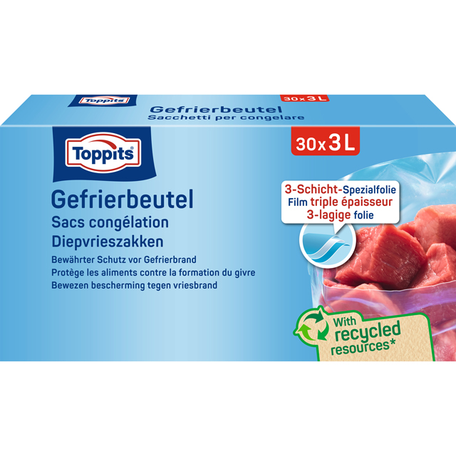 Diepvrieszakjes 3L 25/32 30st