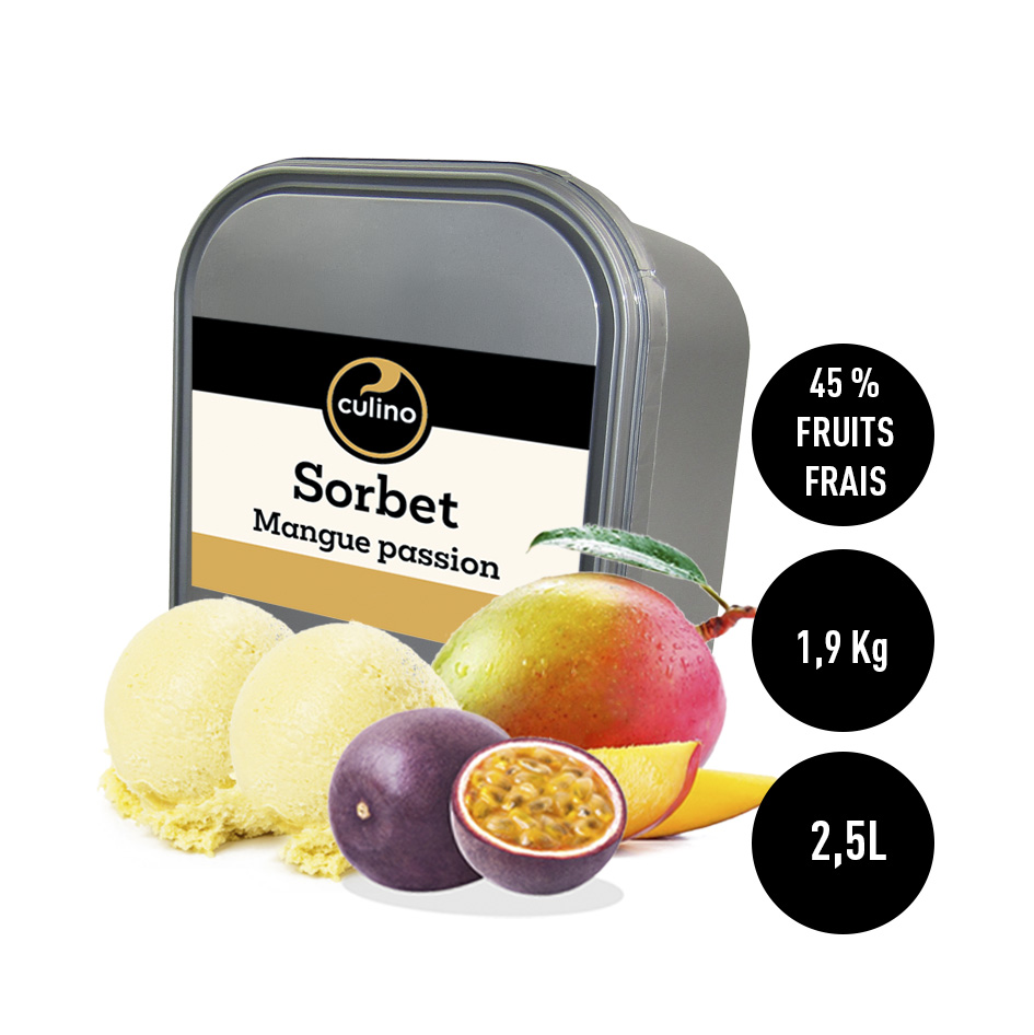 Sorbet mangue & fruit de la passion 2,5L
