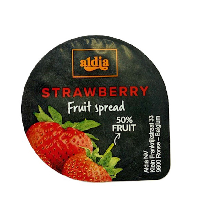 Fruit spread aardbei 50% cups 25gx120