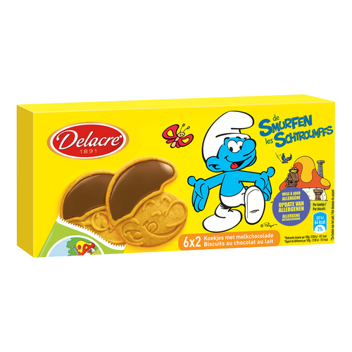 Smurfkoekjes met melkchocolade ind.(2st)x6 150g