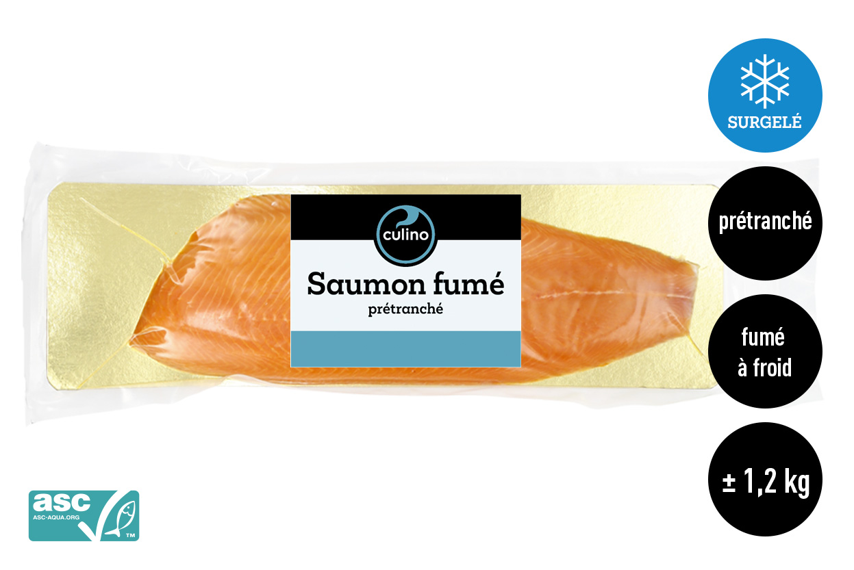 Saumon fumé prétranché ASC ±1,2kg