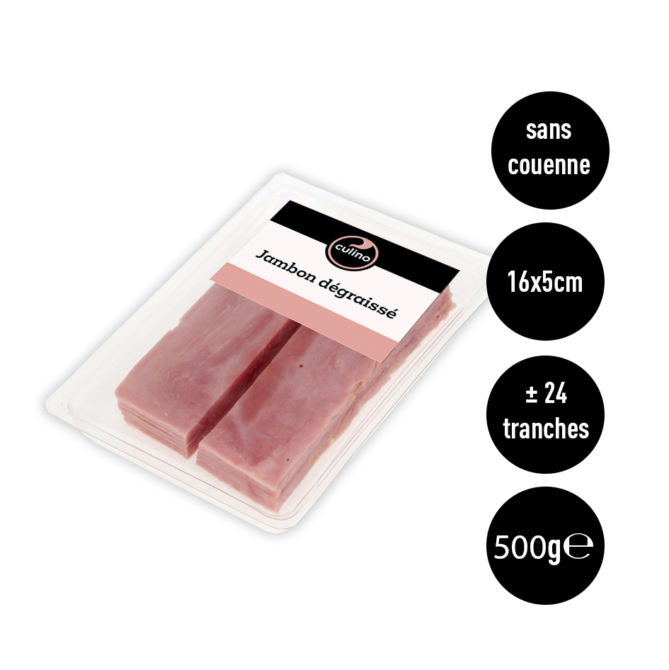 Jambon dégraissé ±24 demi-tranches 500g