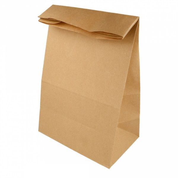 Sac brun papier kraft sans poignées 250p