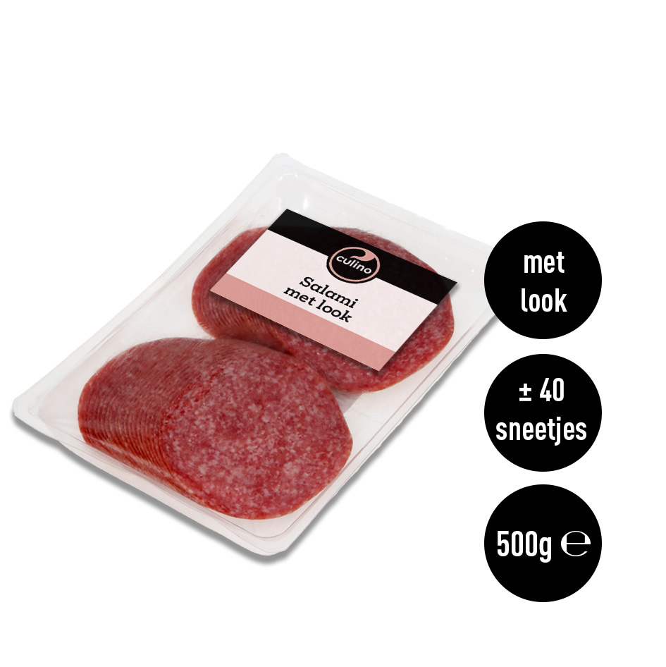 Salami met look ±40sneetjes 500g