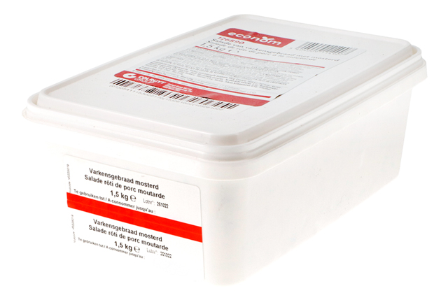 Salade van varkensgebraad met mosterd 1,5kg