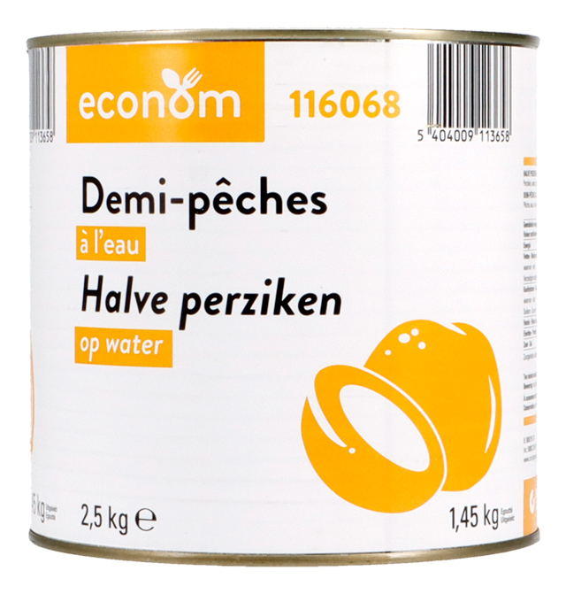 Halve perziken op water 2,5kg