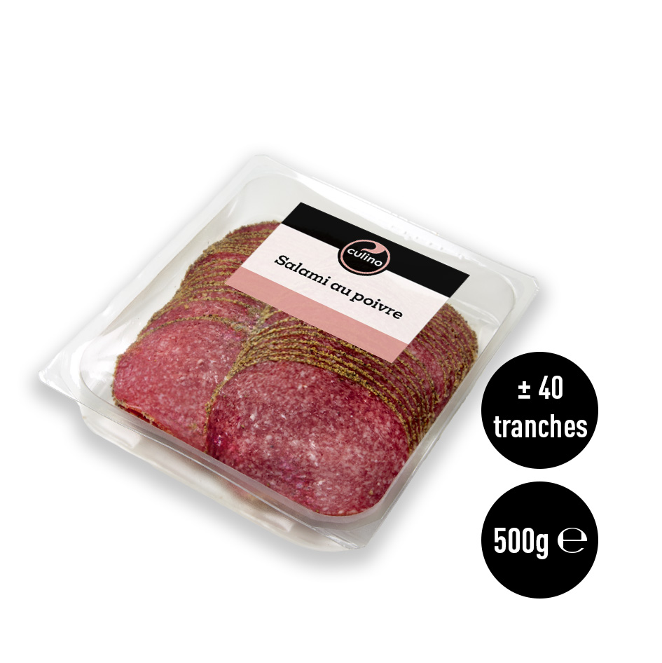 Salami au poivre ±40 tranches 500g