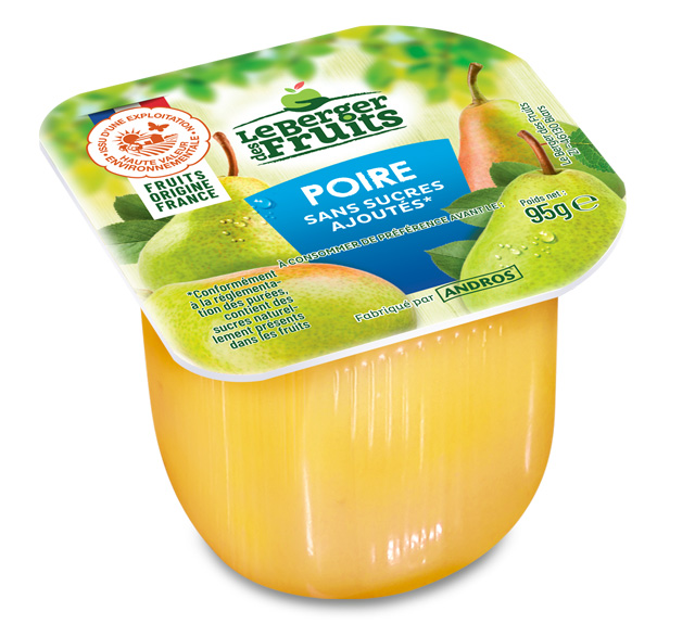 Purée de poires sans sucre ajouté 95gx72