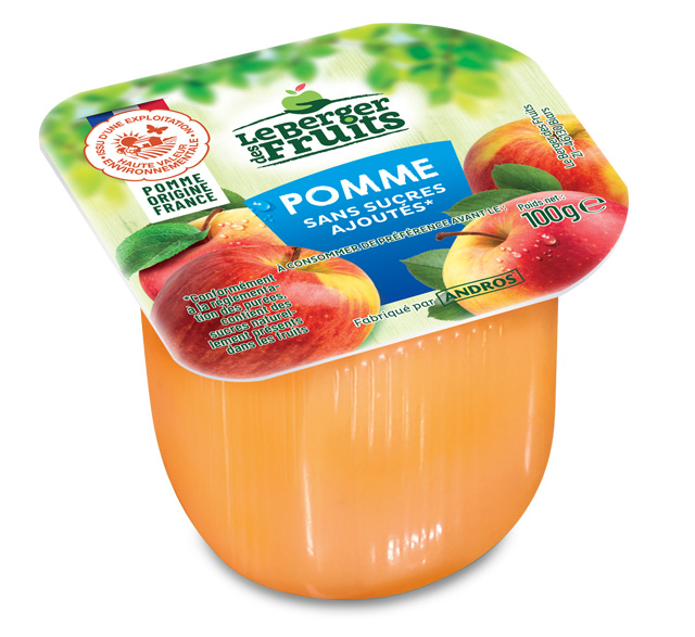 Purée de pommes sans sucre ajouté 100gx72
