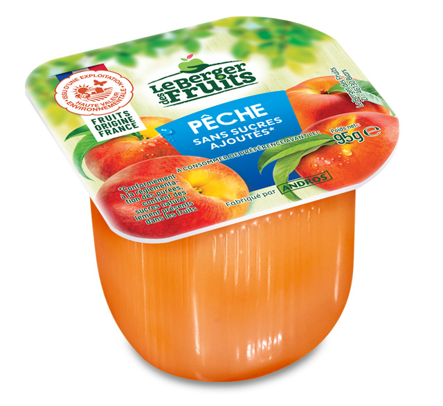 Purée de péches sans sucre ajouté 95gx72